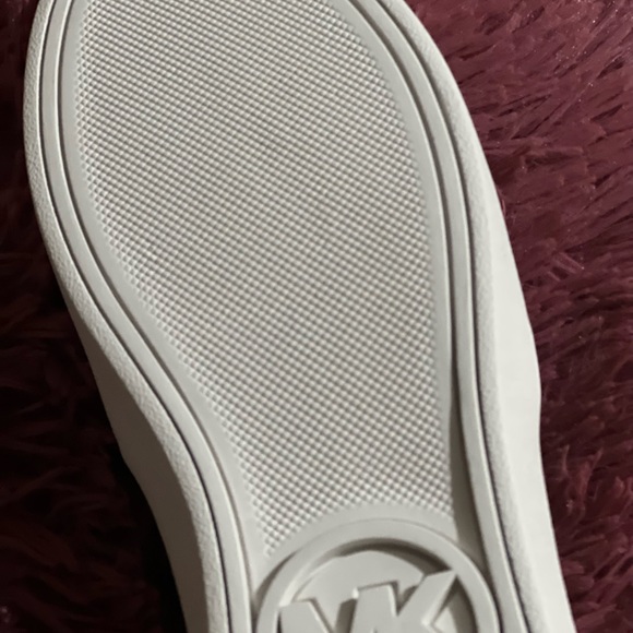 New Michael Kors Keaton Slip-On Tan Logo Sneakers - Picture 6 of 7